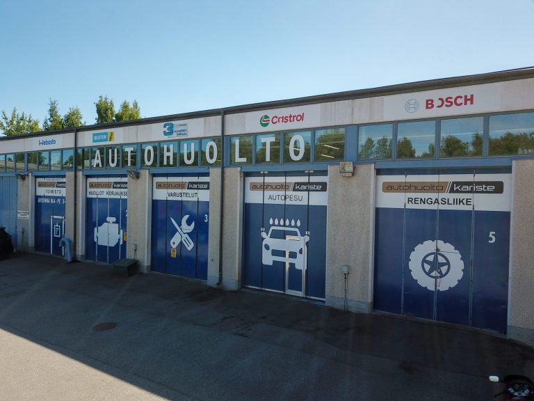 Korjaamo Viikinrannassa ilmasta kuvattuna